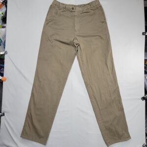 Ermenegildo Zegna Men’s 38 Flat Front Khaki Cotton Chino Pants Made in Italy